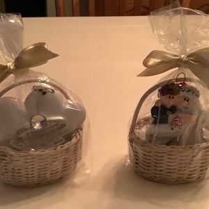 Engagement and Wedding Ornaments Bundle of 2